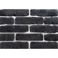 Декоративный камень Голицынский кирпич Чёрный (0,5 м²)