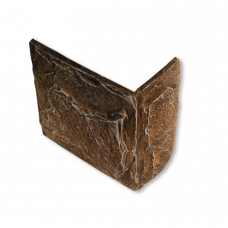Декоративный камень Леон Тёмный угловой (0,78 пог. м)