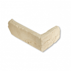 Декоративный камень Старинный Кирпич Белый угол (0,84 пог. м)