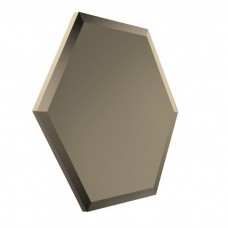 Зеркальная плитка бронзовая Сота с фацетом матовая 10 мм