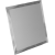 Зеркальная плитка квадратная серебряная с фацетом матовая 10 мм (100x100 мм) (шт.)