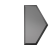 Зеркальная плитка графитовая Полусота с фацетом матовая 10 мм (100x173 мм) (шт.)