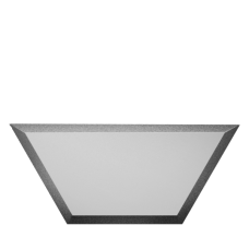 Зеркальная плитка серебряная Полусота с фацетом матовая 10 мм (200x86 мм) (шт.)