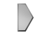 Зеркальная плитка серебряная Полусота с фацетом матовая 10 мм (100x173 мм) (шт.)