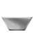 Зеркальная плитка серебряная Полусота с фацетом 10 мм (200x86 мм) (шт.)