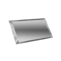 Зеркальная плитка прямоугольная серебряная с фацетом 10 мм (150x75 мм) (шт.)