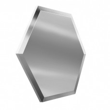 Зеркальная плитка серебряная Сота с фацетом 10 мм (200x173 мм) (шт.)
