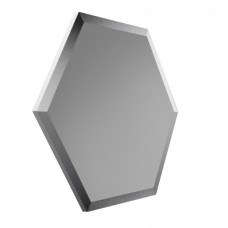 Зеркальная плитка серебряная Сота с фацетом матовая 10 мм