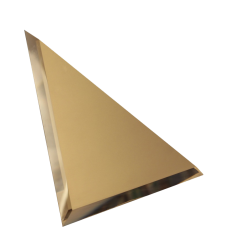 Зеркальная плитка треугольная бронзовая с фацетом матовая 10 мм