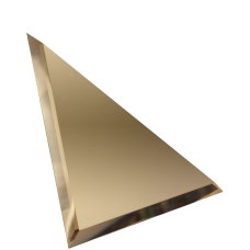 Зеркальная плитка треугольная бронзовая с фацетом 10 мм
