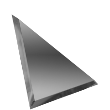 Зеркальная плитка треугольная графитовая с фацетом 10 мм