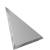 Зеркальная плитка треугольная серебряная с фацетом матовая 10 мм (250x250 мм) (шт.)