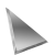 Зеркальная плитка треугольная серебряная с фацетом 10 мм (120x120 мм) (шт.)